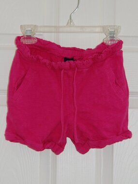 GAP Girls Size S (Age 6-7), Dark Fuchsia Pink Cuffed Shorts with Pockets